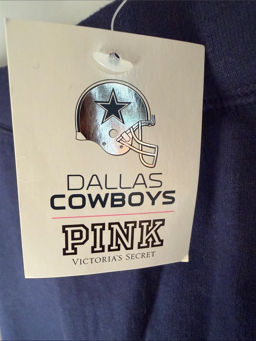 Victoria's Secret Navy Blue Wide-Leg Lounge Pants with Dallas Cowboys Graphic - Picture 8 of 9